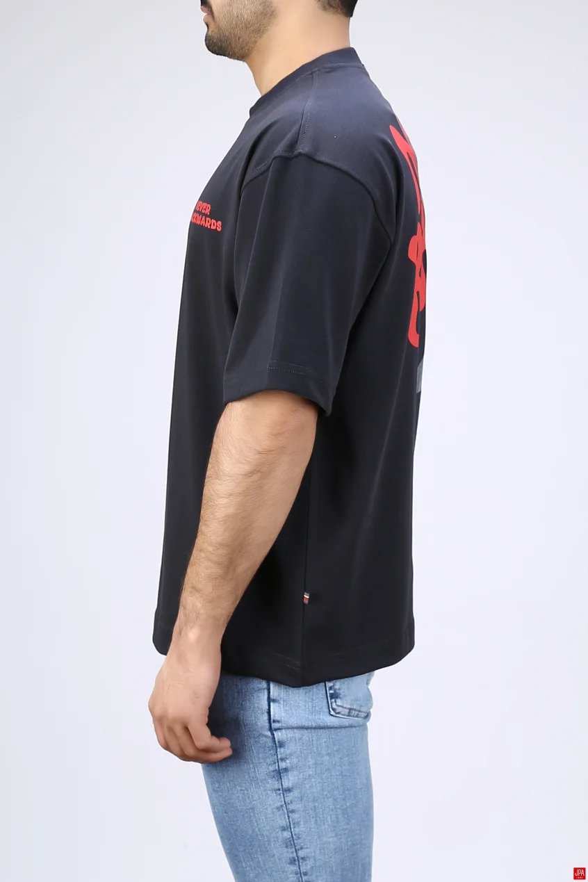 تیشرت مردانه یقه گرد چاپی باکس ( کوتاه ) جی پی ای JPA کد - 04339