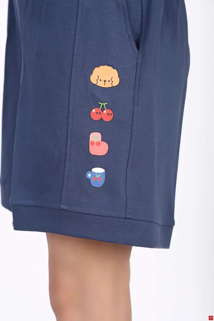 شلوارک زنانه راحتی چاپی رگولار جی پی ای JPA کد - 04393