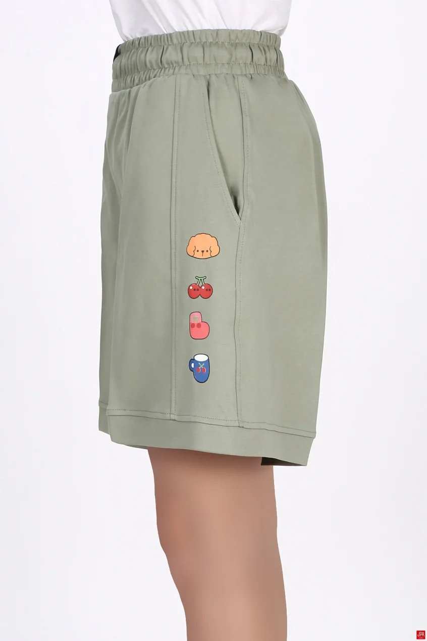 شلوارک زنانه راحتی چاپی رگولار جی پی ای JPA کد - 04393