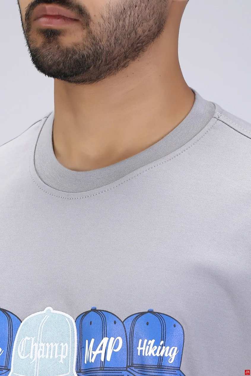 تیشرت مردانه یقه گرد چاپی - گلدوزی جی پی ای JPA – کد 04528