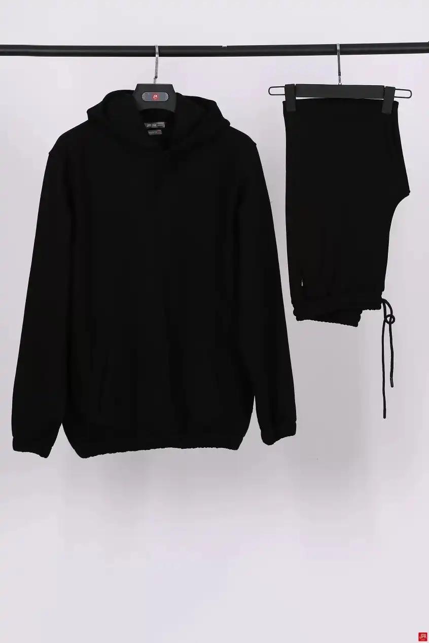 ست هودی و شلوار مردانه مشکی جی پی ای JPA کد 02042