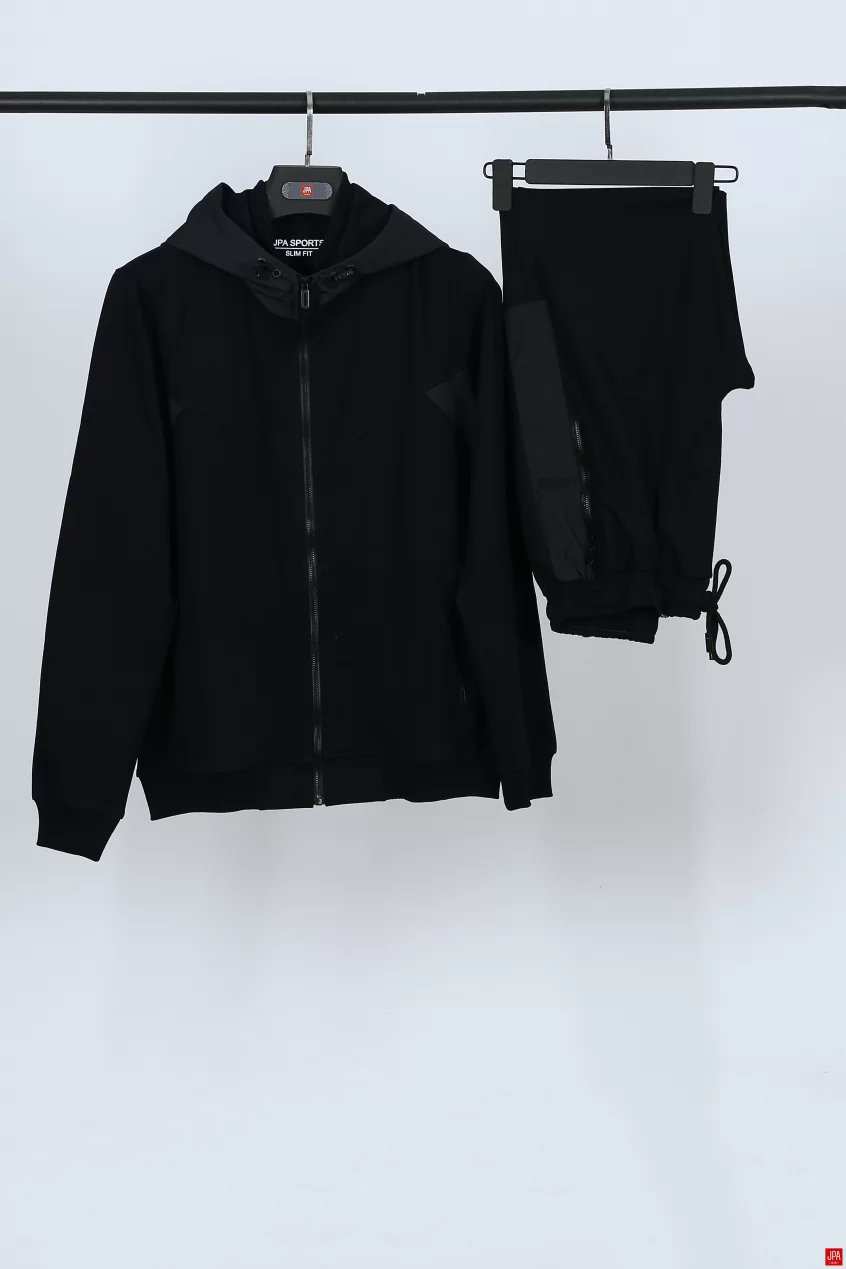 ست سویشرت و شلوار مردانه مشکی جی پی ای JPA کد 02074