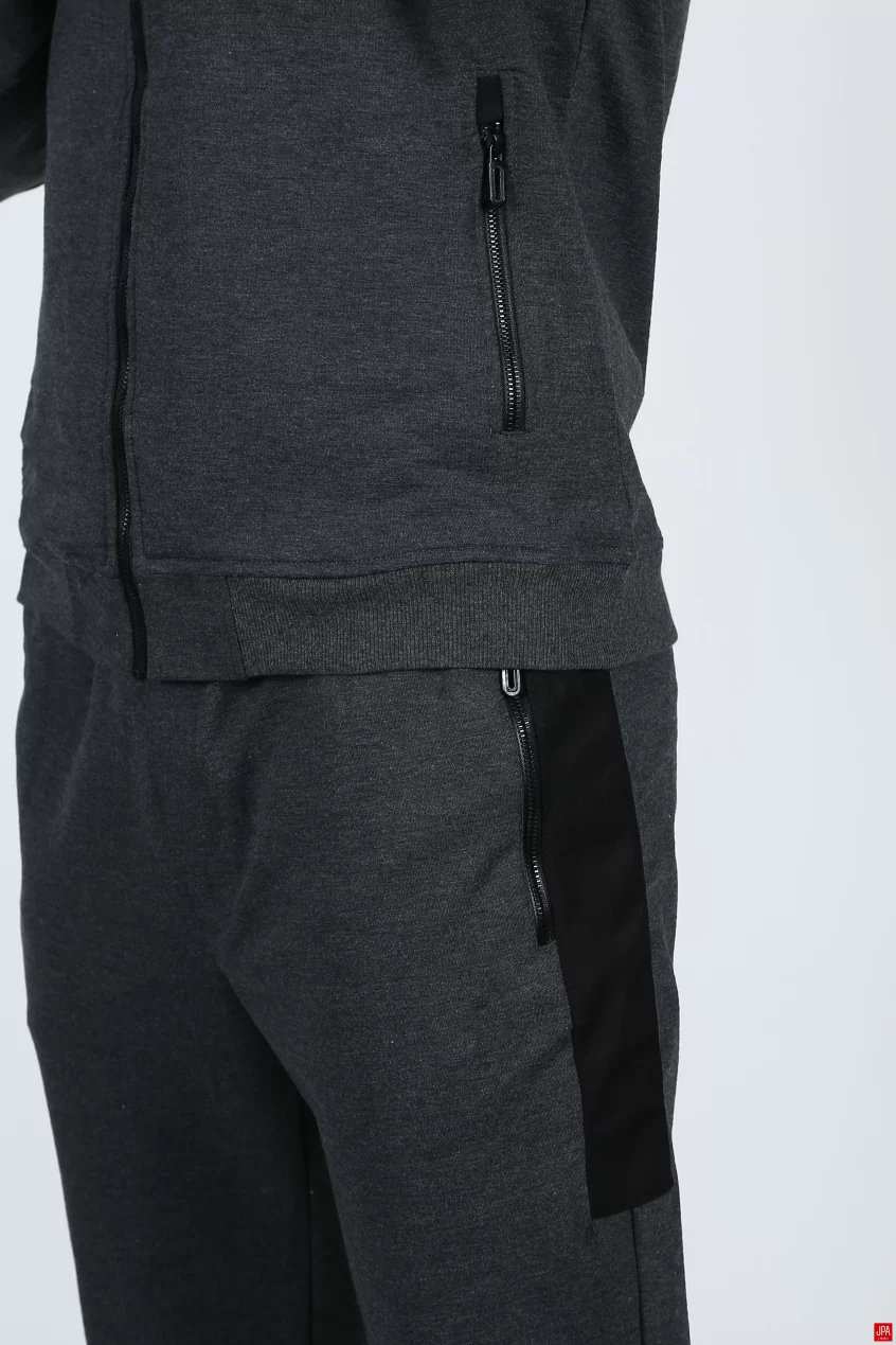 ست سویشرت و شلوار مردانه مشکی جی پی ای JPA کد 02074