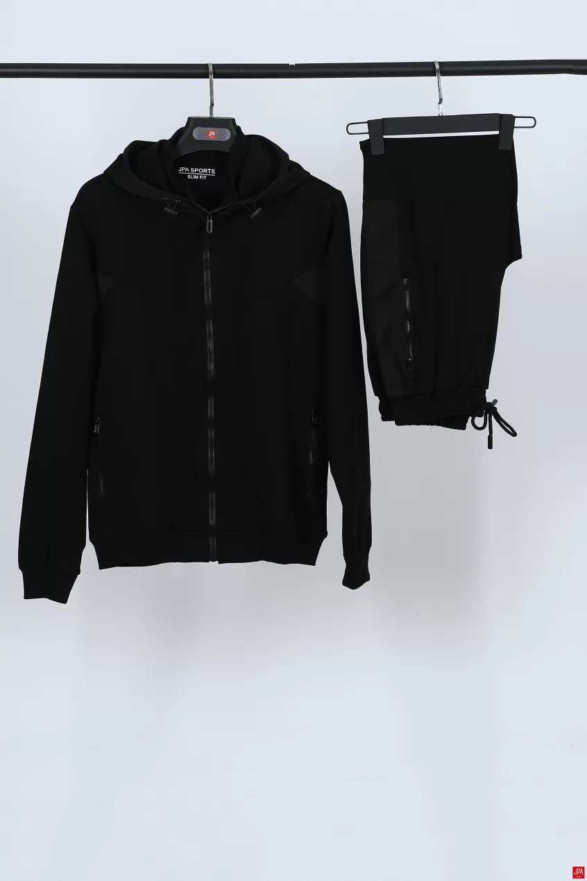 ست سویشرت و شلوار مردانه مشکی جی پی ای JPA کد 02074