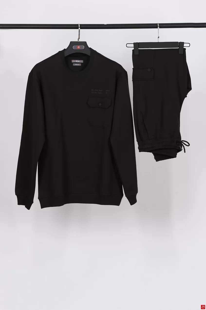 ست بلوز و شلوار مردانه مشکی جی پی ای JPA کد 02099