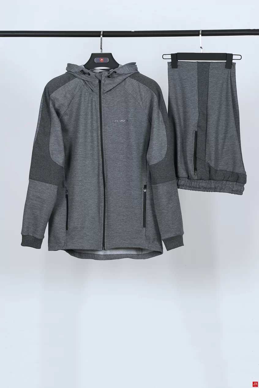 ست سویشرت و شلوار مردانه مشکی جی پی ای JPA کد 02073