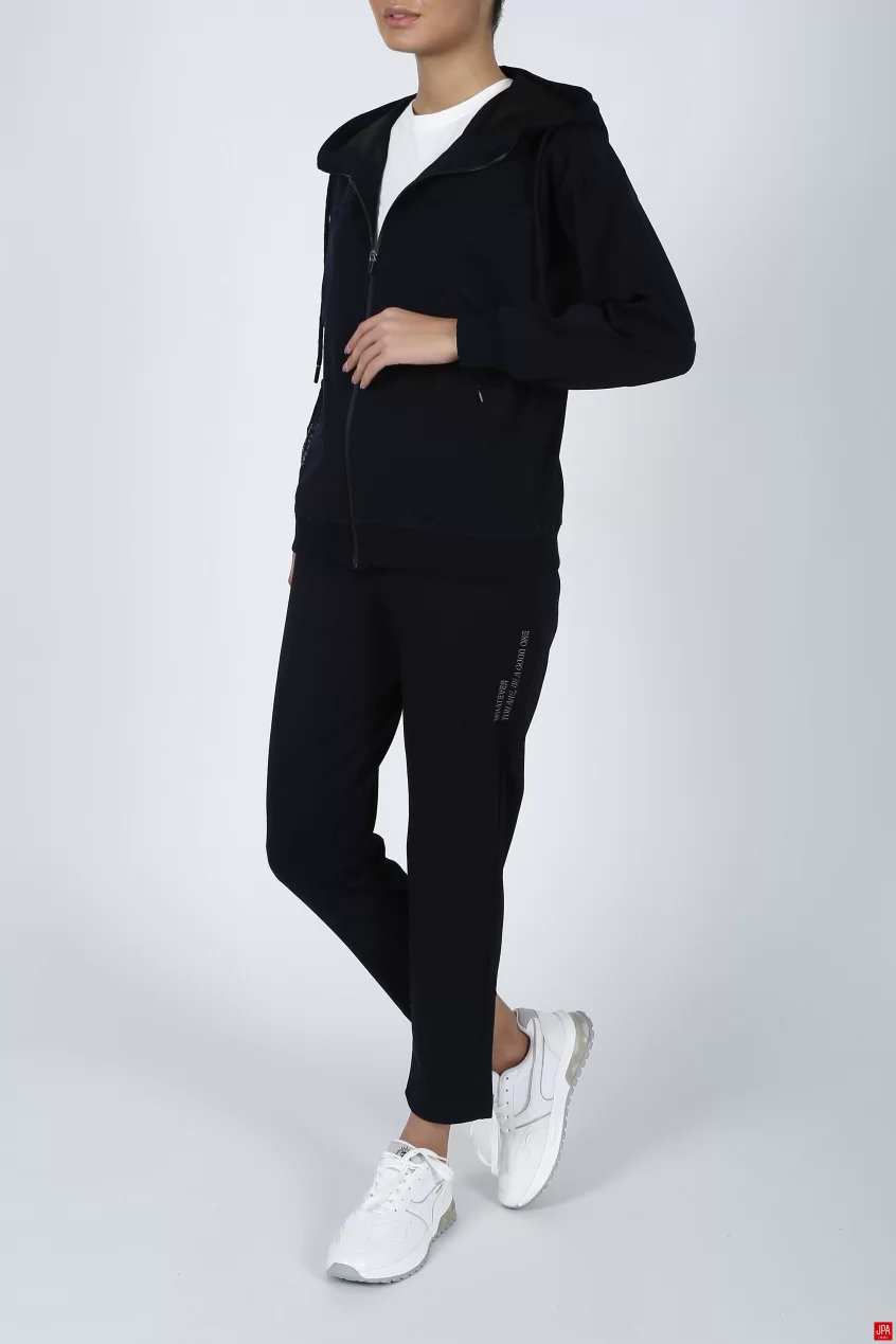 ست سویشرت و شلوار زنانه مشکی جی پی ای JPA کد 02079