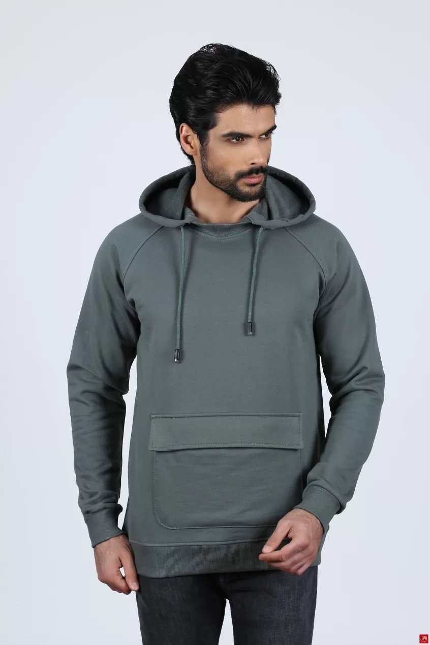 هودی مردانه سبز تیره جی پی ای JPA کد 02119