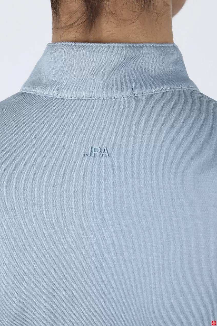 بلوز زنانه نیم زیپ اسلیم مشکی جی پی ای JPA کد 02113