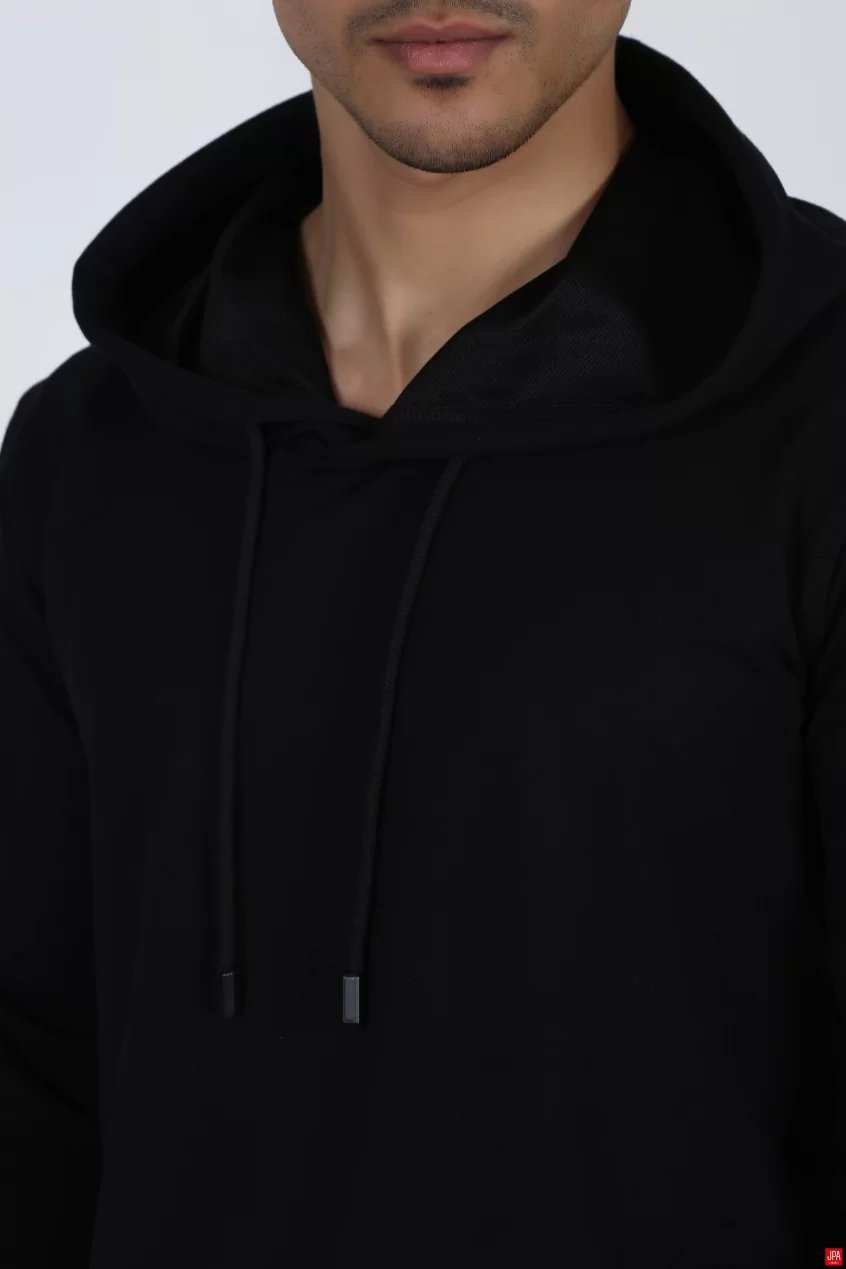 ست هودی و شلوار مردانه مشکی جی پی ای JPA کد 02164