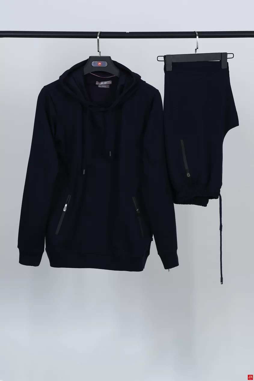 ست هودی و شلوار مردانه مشکی جی پی ای JPA کد 02164
