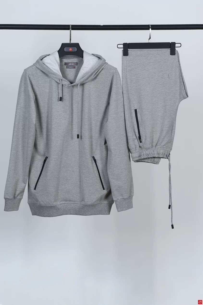 ست هودی و شلوار مردانه مشکی جی پی ای JPA کد 02164