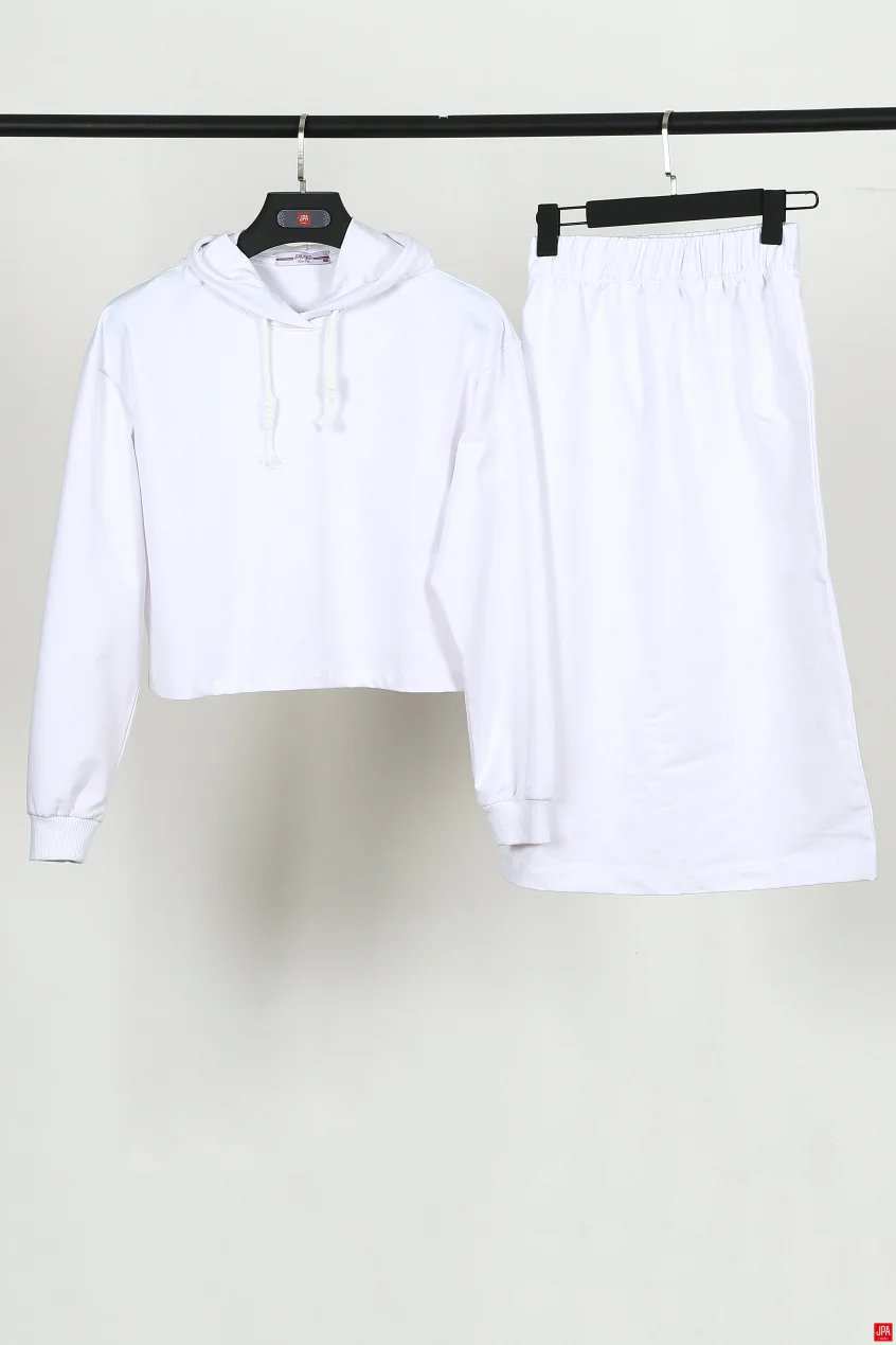 ست بلوز و دامن زنانه سفید جی پی ای JPA کد 02159