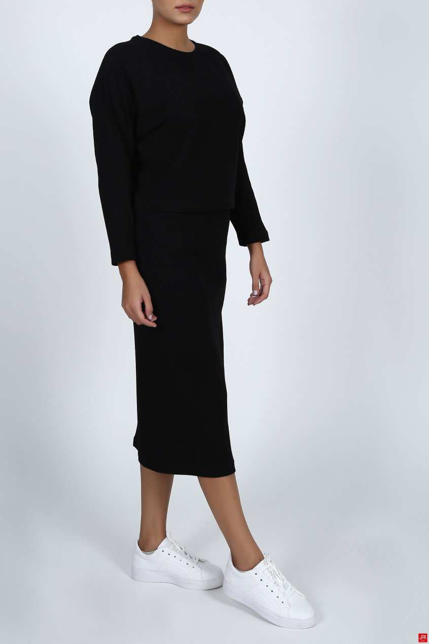 ست بلوز و دامن زنانه مشکی جی پی ای JPA کد 02151