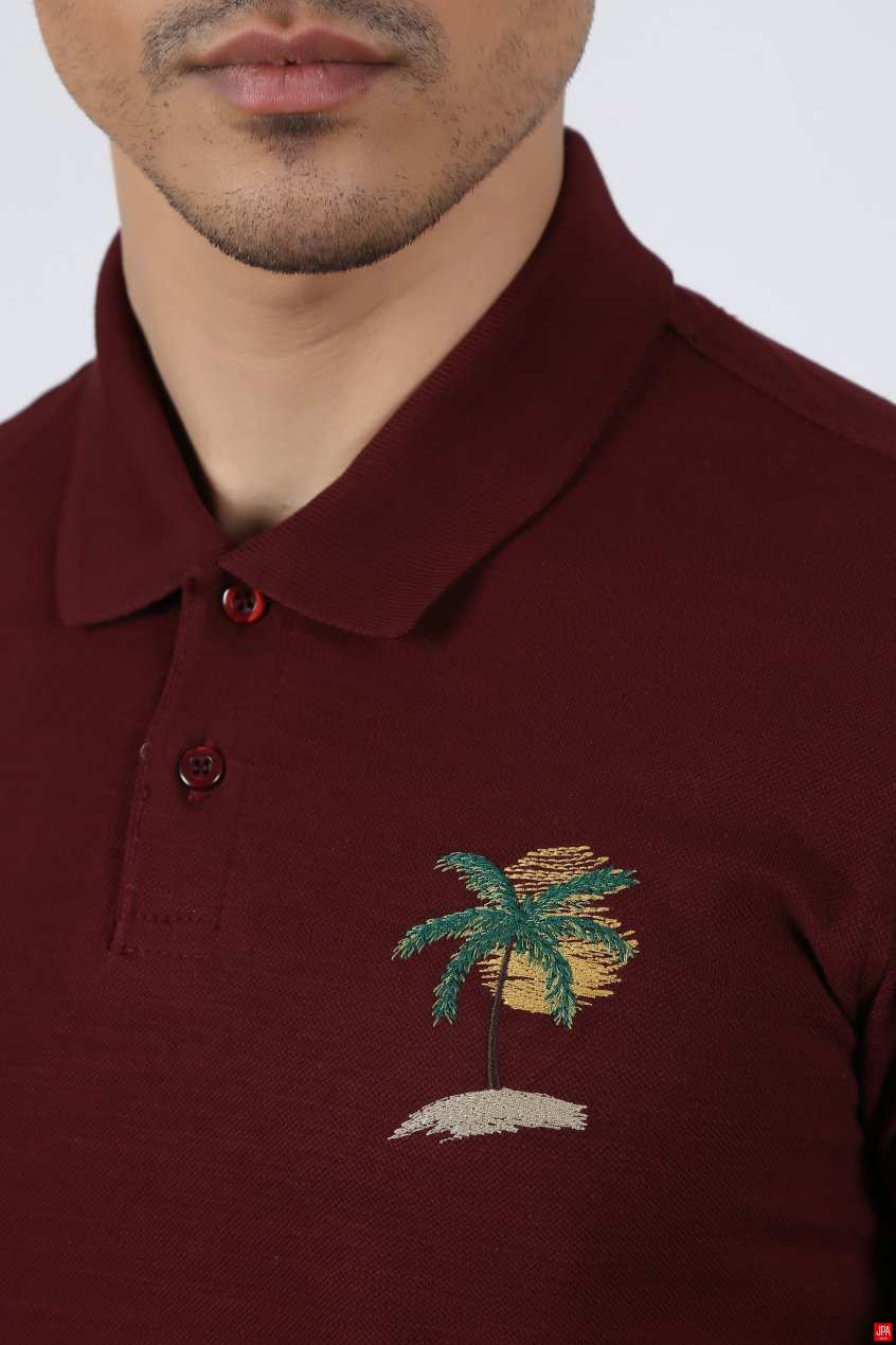 پولوشرت مردانه اسلیم سرمه ای جی پی ای JPA کد 02219