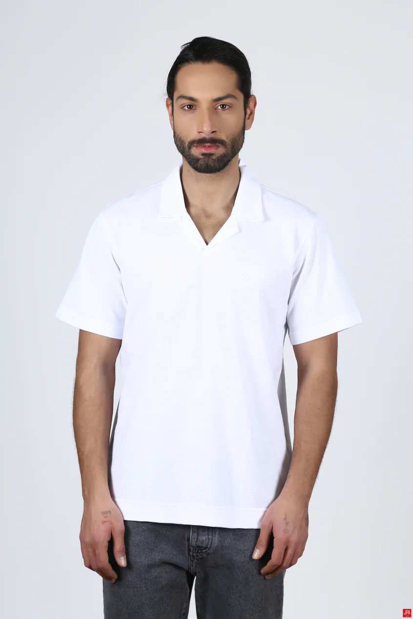 تی شرت مردانه یقه انگلیسی مشکی جی پی ای JPA کد 02325