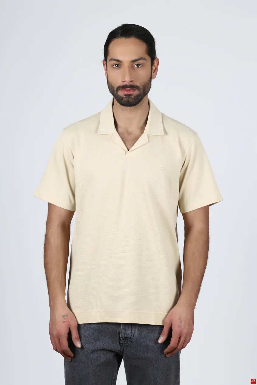 تی شرت مردانه یقه انگلیسی مشکی جی پی ای JPA کد 02325