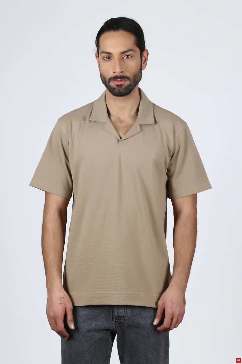 تی شرت مردانه یقه انگلیسی مشکی جی پی ای JPA کد 02325