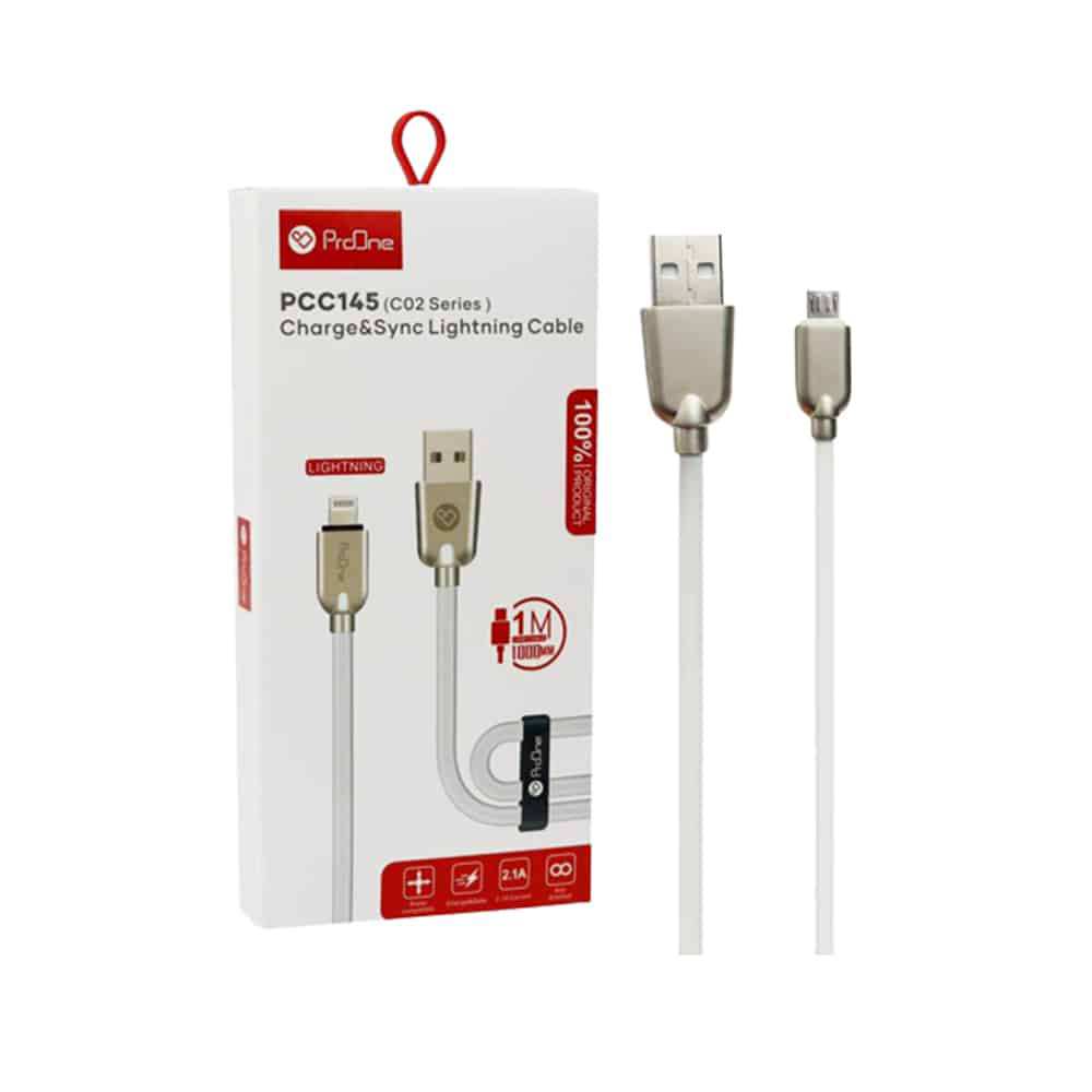 کابل USB به لایتنینگ پرووان مدل PCC145 طول ۱ متر