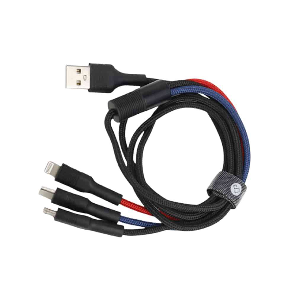 کابل تبدیل USB به USB-C / microUSB / لایتنینگ پرووان مدل PCC280 طول 1 متر