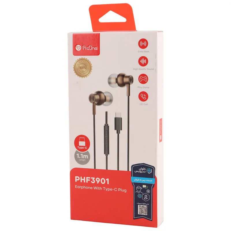 هندزفری سیمی تایپ سی پرووان مدل PHF3901