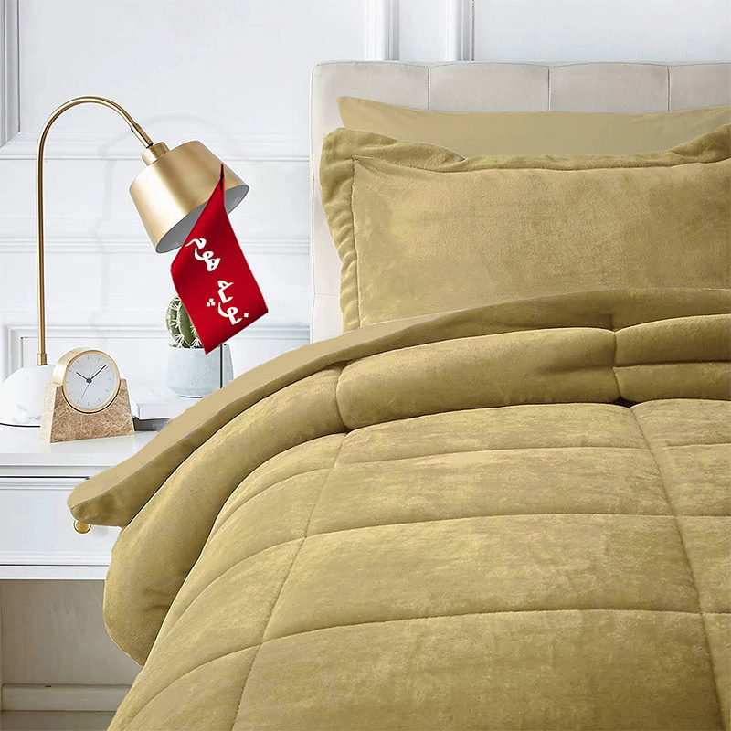 روتختی مینیمال کتان مخمل طرح مربع نوپه هوم