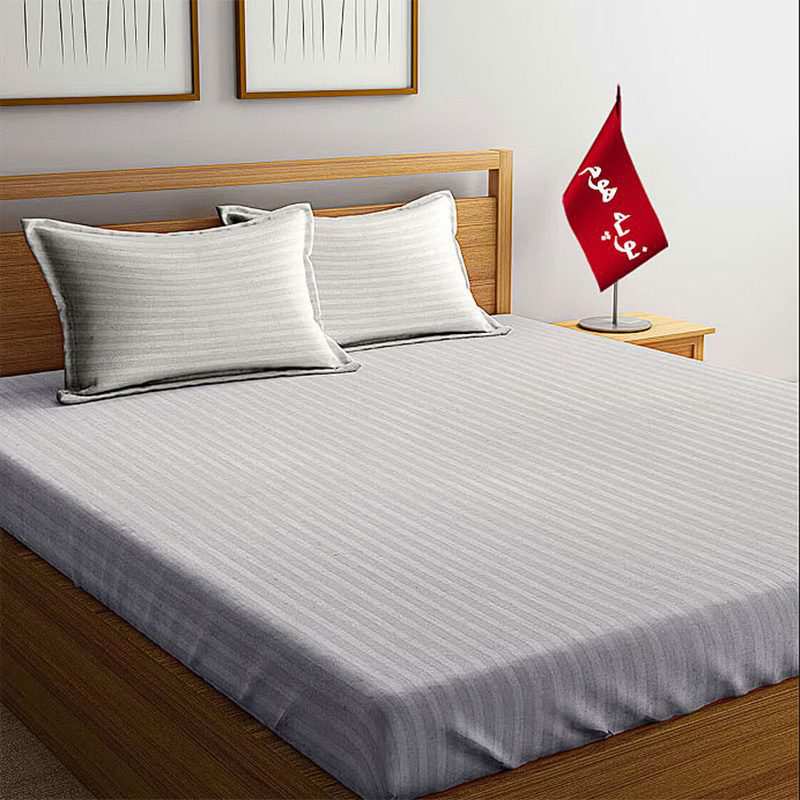 سرویس ملحفه و روبالشتی مینیمال هتلی راه راه نوپه هوم