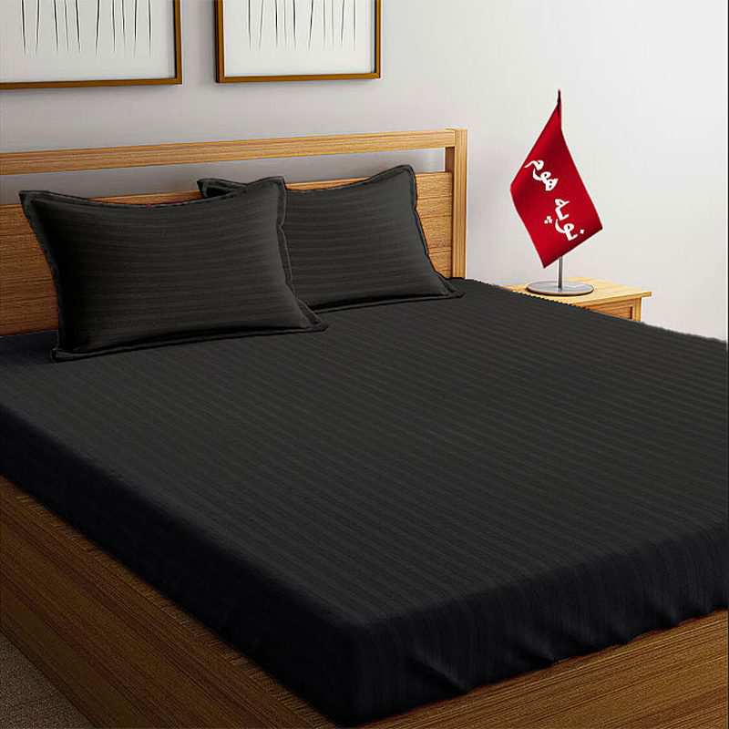 سرویس ملحفه و روبالشتی مینیمال هتلی راه راه نوپه هوم