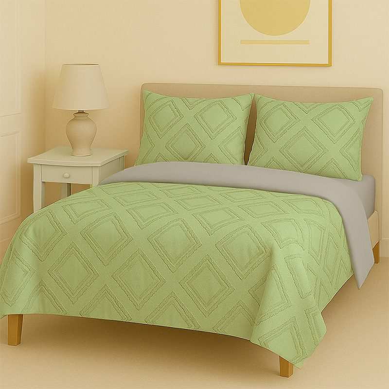 سرویس روتختی کاوری مینیمال طرح برجسته لوزی درشت نوپه هوم