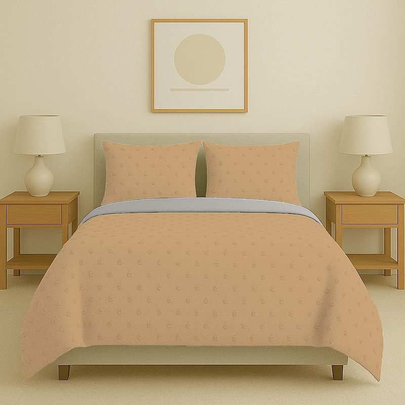 سرویس روتختی کاوری مینیمال طرح برجسته خال خالی نوپه هوم