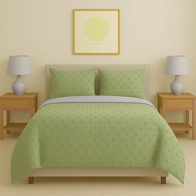 سرویس روتختی کاوری مینیمال طرح برجسته خال خالی نوپه هوم