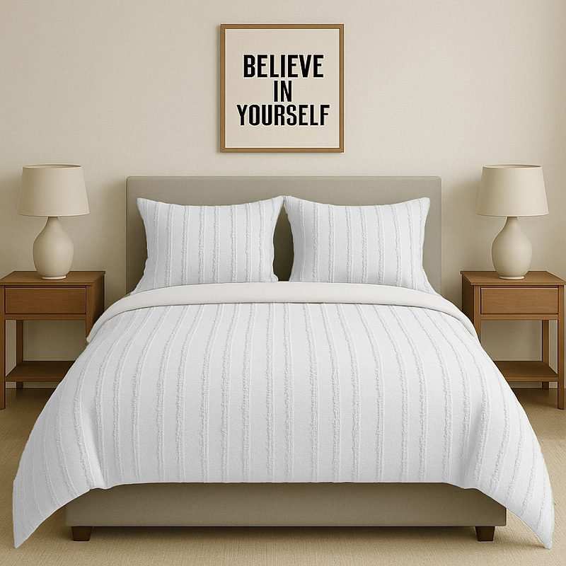 سرویس روتختی کاوری مینیمال طرح برجسته راه راه نوپه هوم