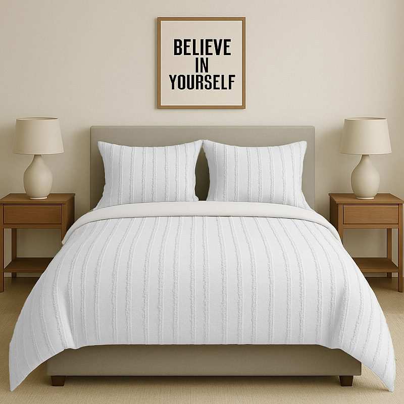 سرویس روتختی کاوری مینیمال طرح برجسته راه راه نوپه هوم