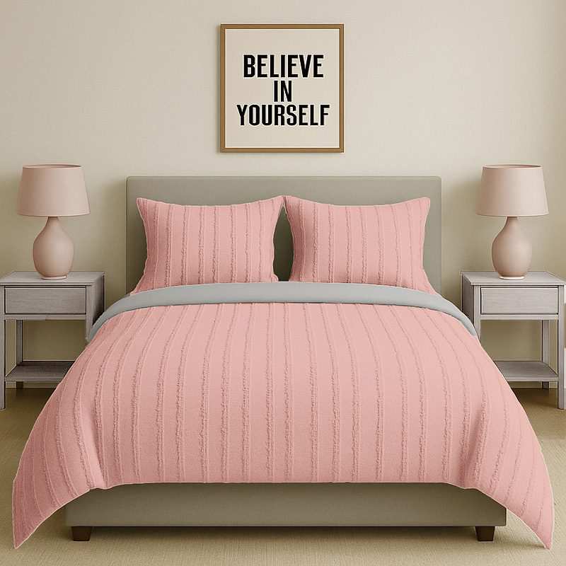 سرویس روتختی کاوری مینیمال طرح برجسته راه راه نوپه هوم