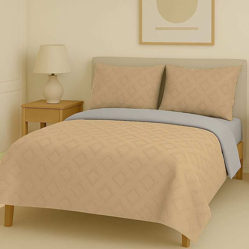 سرویس روتختی کاوری مینیمال طرح برجسته لوزی ریز نوپه هوم