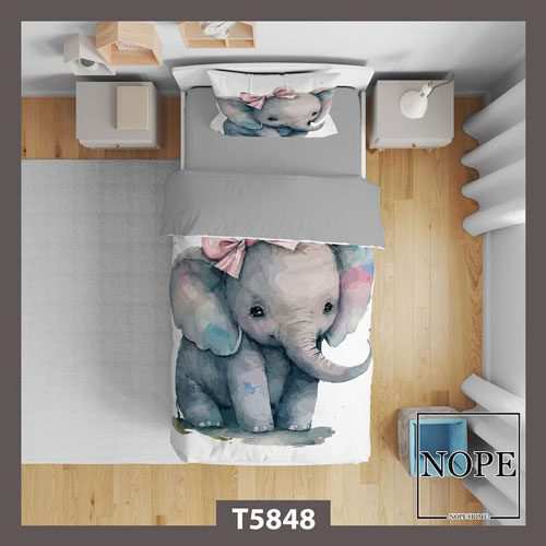 روتختی کودک طرح بچگانه فیل مدل T5848 نوپه هوم