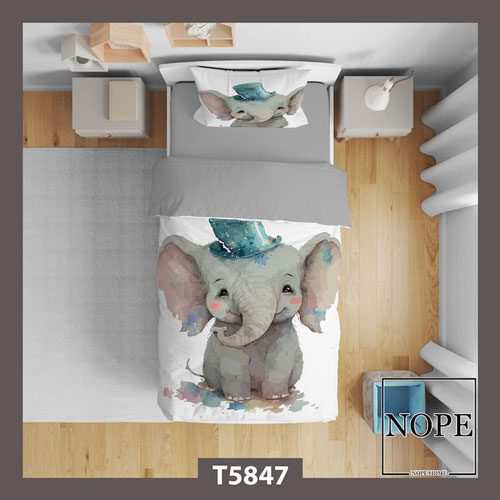 روتختی کودک طرح بچگانه فیل مدل T5847 نوپه هوم