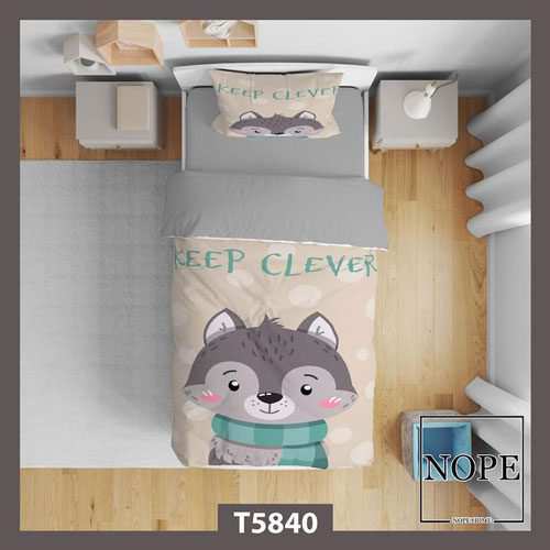 روتختی کودک طرح بچگانه گرگ مدل T5840 نوپه هوم