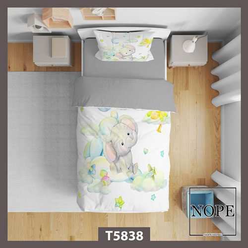 روتختی کودک طرح بچگانه فیل کوچولو مدل T5838 نوپه هوم