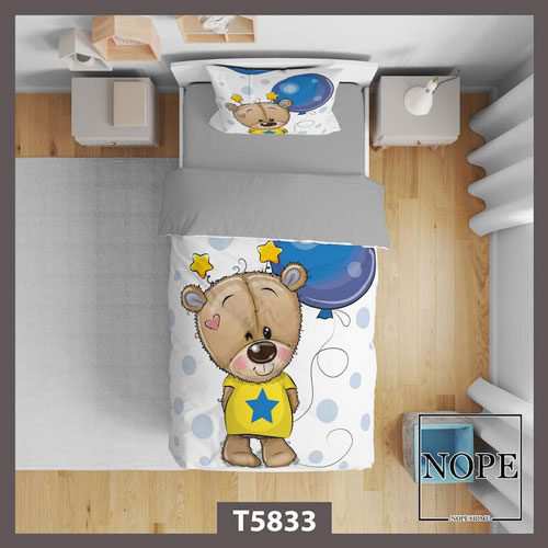 روتختی کودک طرح بچگانه خرس مدل T5833 نوپه هوم