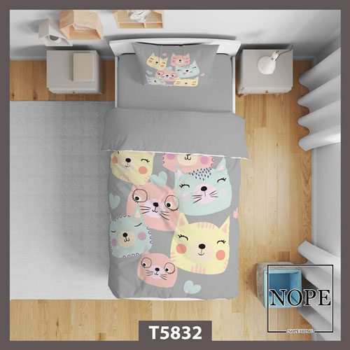 روتختی کودک طرح گربه مدل T5832 نوپه هوم