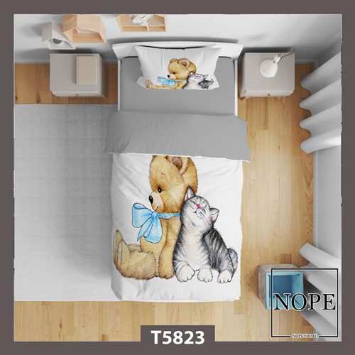 روتختی کودک طرح خرس مدل T5823 نوپه هوم