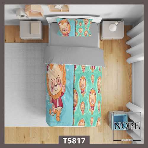 روتختی کودک طرح بچه شیر مدل T5817 نوپه هوم