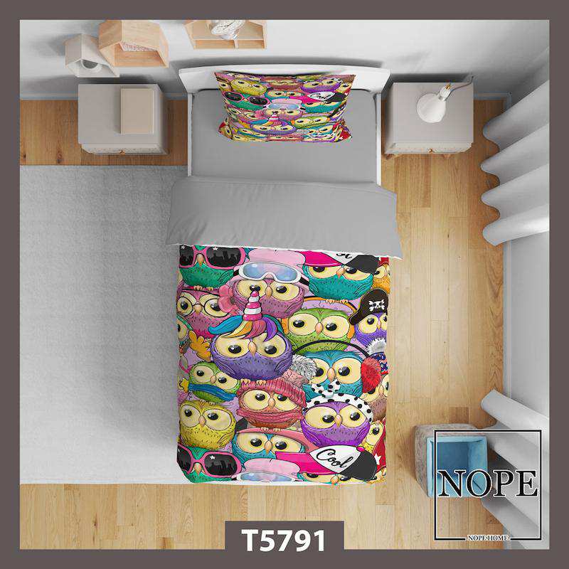 روتختی کودک طرح پترن کودکانه جغد مدل T5791 نوپه هوم