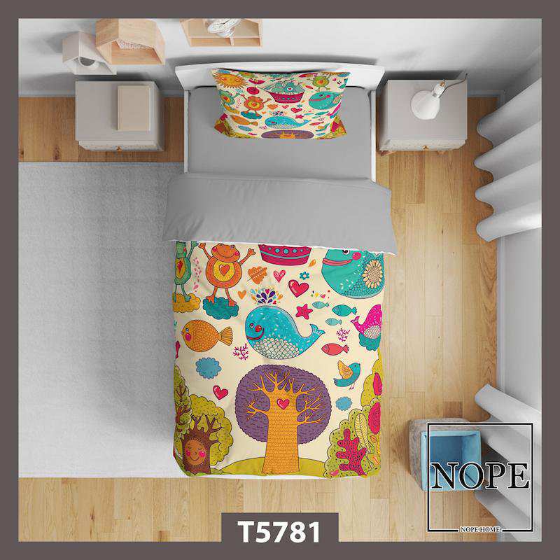 روتختی کودک طرح پترن حیوانات مدل T5781 نوپه هوم