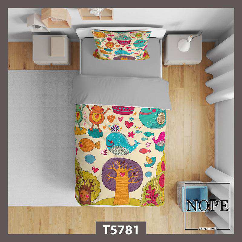 روتختی کودک طرح پترن حیوانات مدل T5781 نوپه هوم