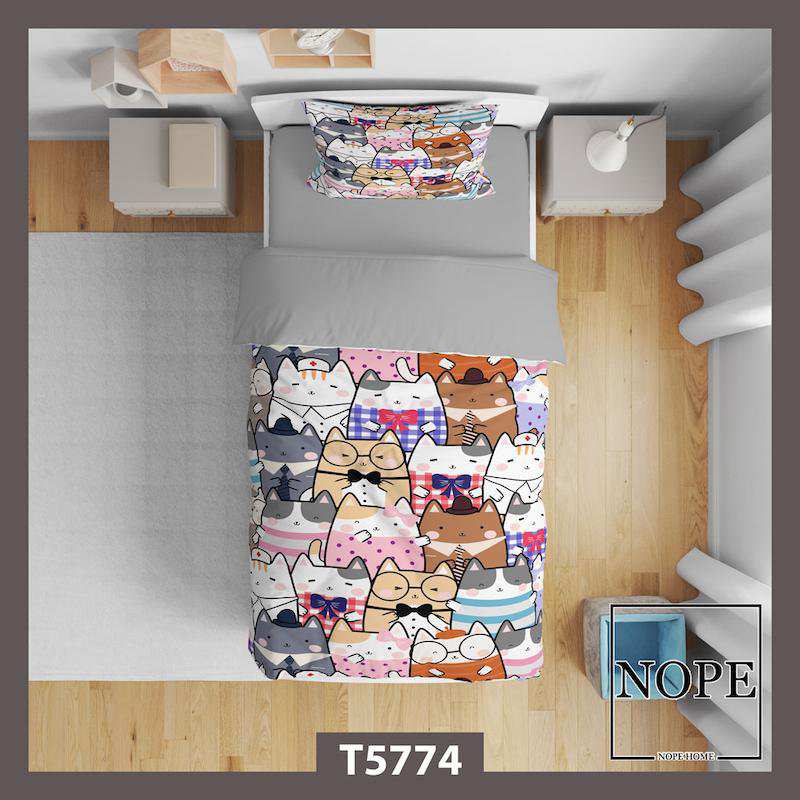 روتختی کودک طرح گربه ها مدل T5774 نوپه هوم