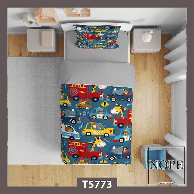 روتختی کودک طرح ماشین ها مدل T5773 نوپه هوم