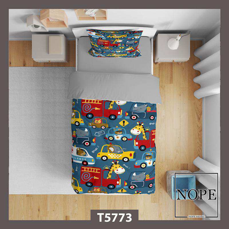 روتختی کودک طرح ماشین ها مدل T5773 نوپه هوم