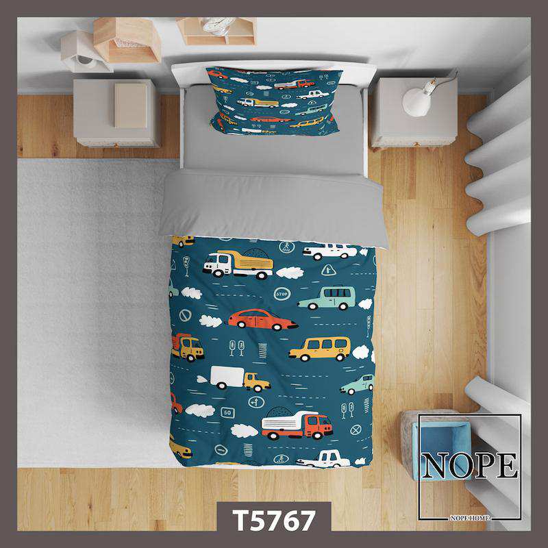 روتختی کودک طرح ماشین ها مدل T5767 نوپه هوم